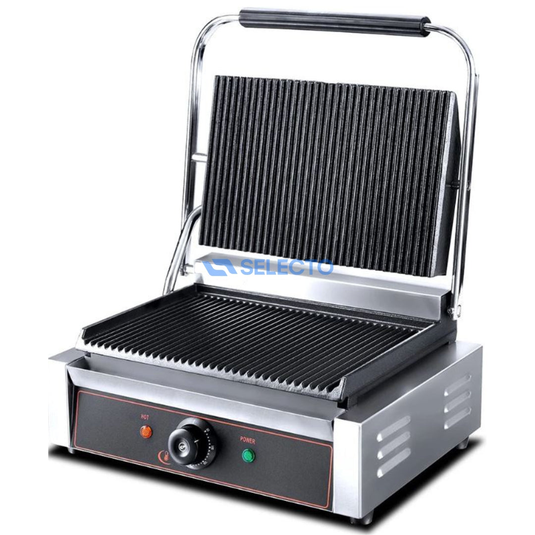 Plancha Panini Eléctrica de Parrilla 110V/60HZ 425*400*210mm HEG-811E Selecto