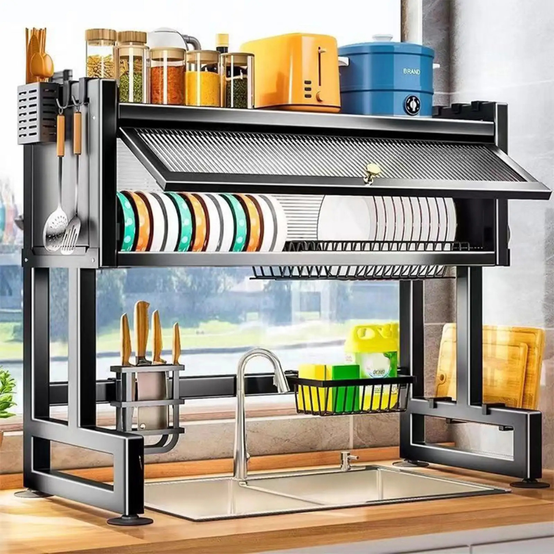 Escurridor con Gavetero Sobre Fregador Doble Tina 80x94cm HW-85000 Selecto