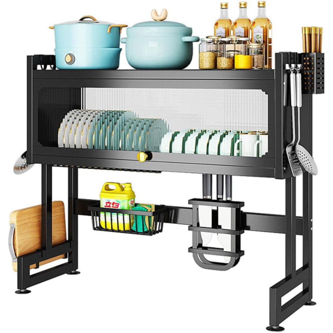 Escurridor con Gavetero Sobre Fregador Doble Tina 80x94cm HW-85000 Selecto