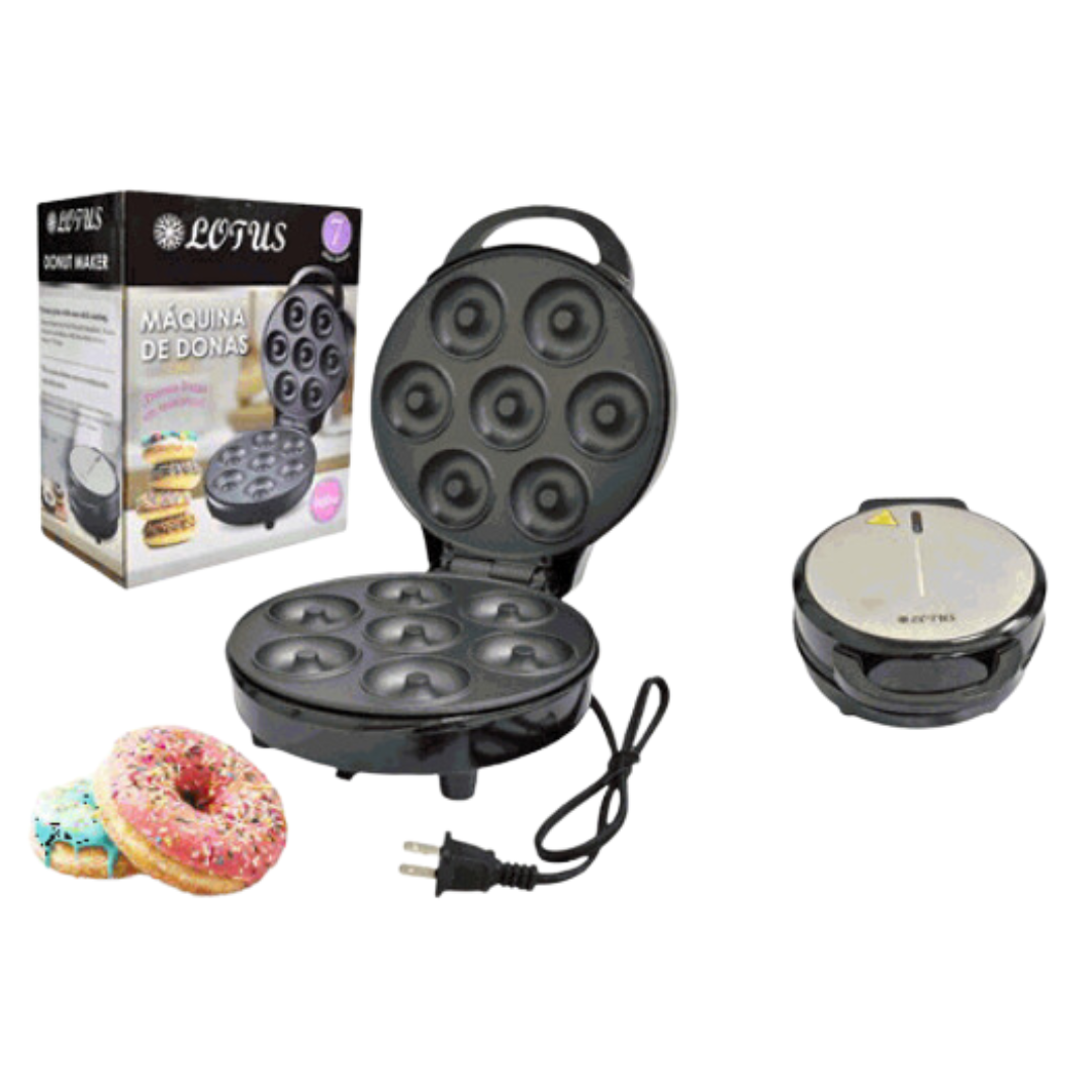 Maquina de Mini Donas 7 Moldes 900W Lotus LT-9844