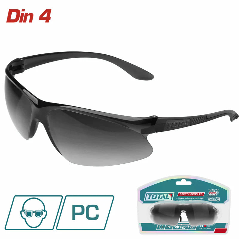 Lentes De Seguridad Para Trabajar Bajo El Sol Oscuros. Tono N 8. TSP305 TOTAL