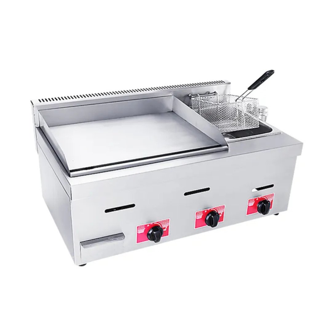 Equipo de Cocina 2en1 a Gas de Acero Inoxidable 855*475*405mm HGG-710 Selecto