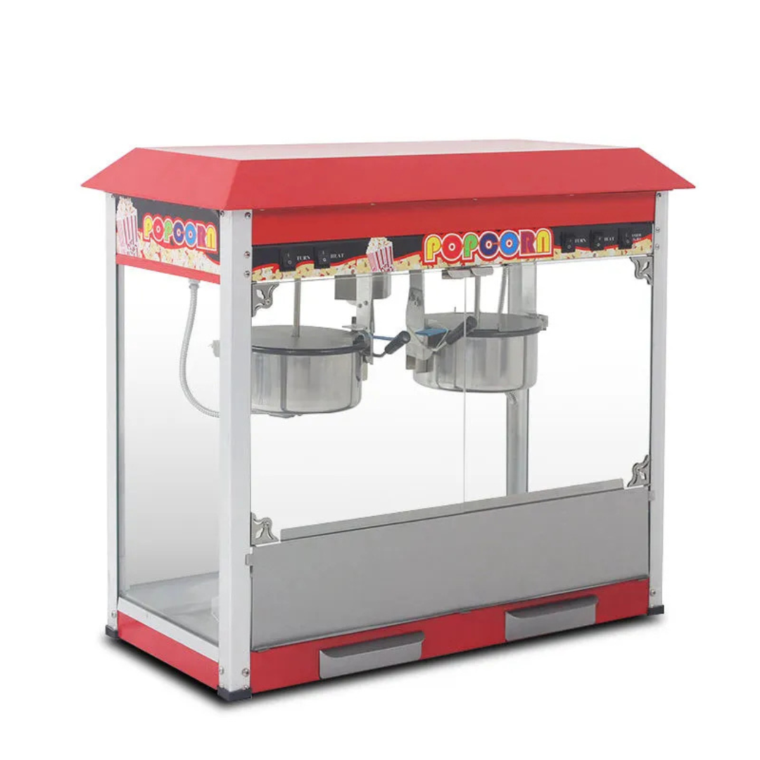 Maquina de Popcorn 6oz Doble Eléctrica 110V/60Hz HW-6*2 Millo. Palomita. Selecto