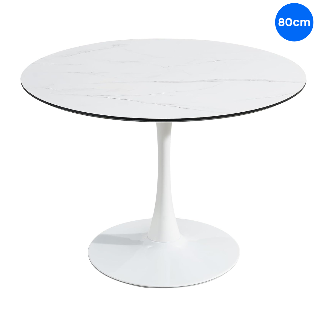 Mesa Redonda Blanca Metálica 80x72cm BP-2236 Selecto