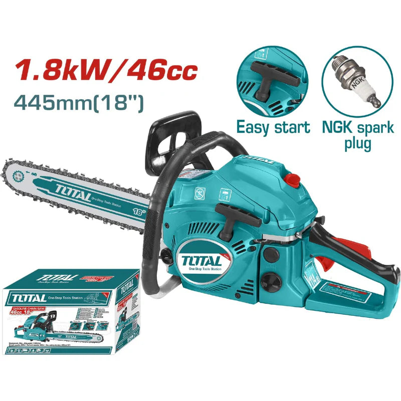 Motosierra 46 Cc 1.8 Kw. 3100 (+/- 300) Rpm. De 18". Total TG5451811 TOTAL