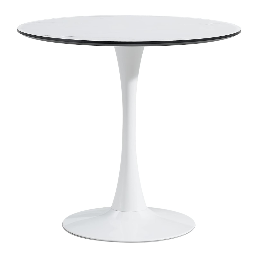 Mesa Redonda Blanca Metálica 80x72cm BP-2236 Selecto