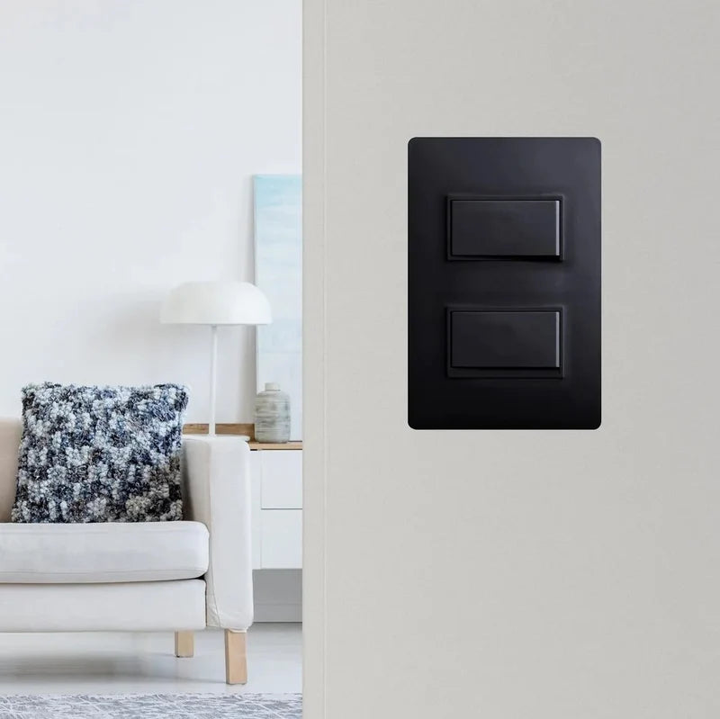 Interruptor Doble 10 Amperios-125Volt 60Hz 1 Vía Color Negro ELT0394