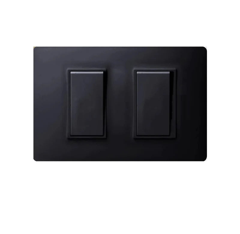 a.y♡ Interruptor Doble 10 Amperios-125Volt 60Hz 1 Vía Color Negro ELT0394