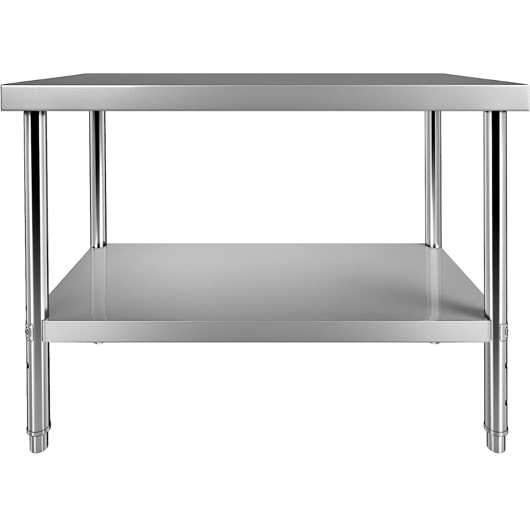 Mesa de Trabajo de Acero Inoxidable de 2 Niveles 80*50*120cm L-120 Selecto