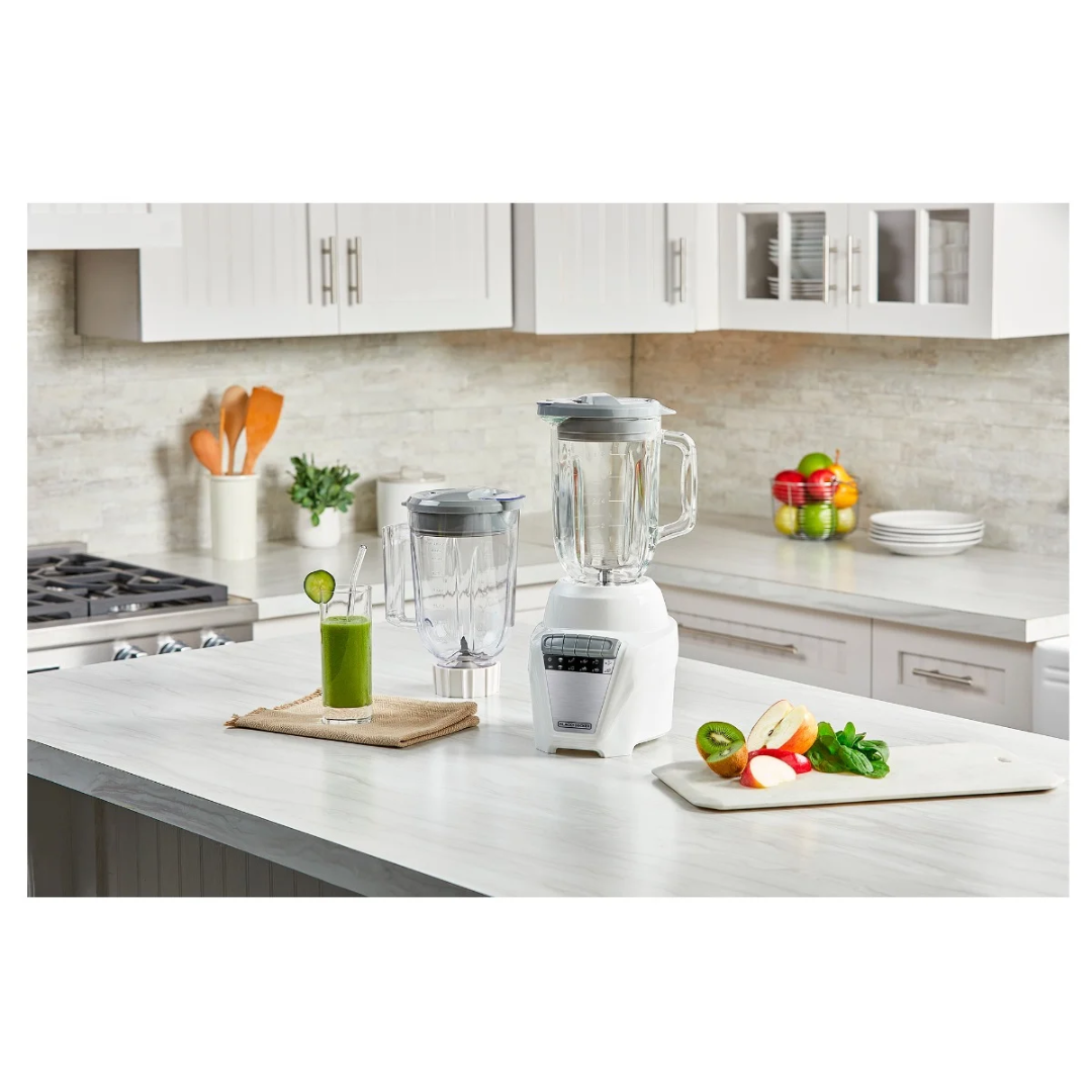 Licuadora Ice Crush Doble Jarra de Vidrio 1.25L 8 Velocidades 700W Black and Decker BL0876-3WDLA BLACK + DECKER
