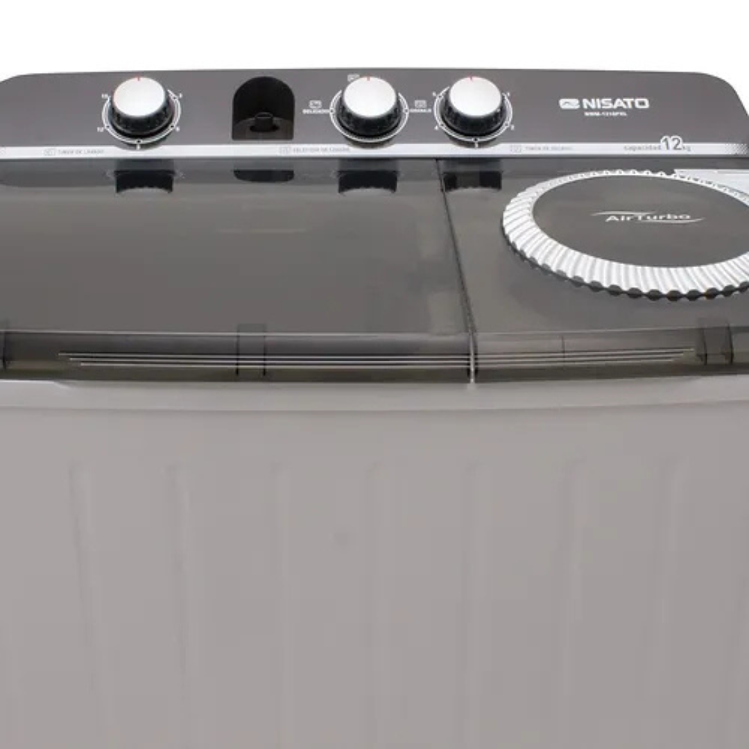 Lavadora Semi Automática con Bomba 12kg Nisato NWM-1210PXL NISATO