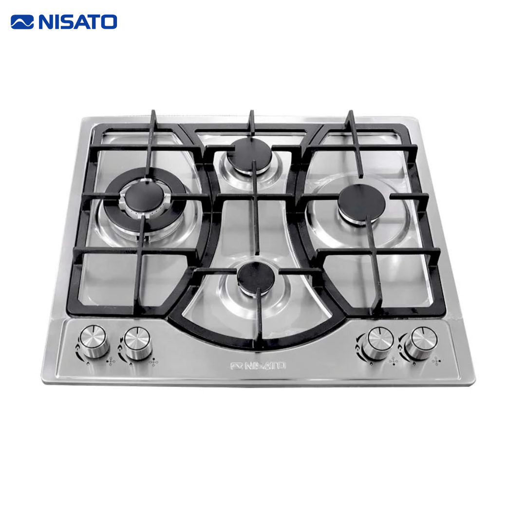 Estufa Empotrable de 4 Quemadores a Gas 24" Acero Inoxidable Nisato NPCT-24PROKD