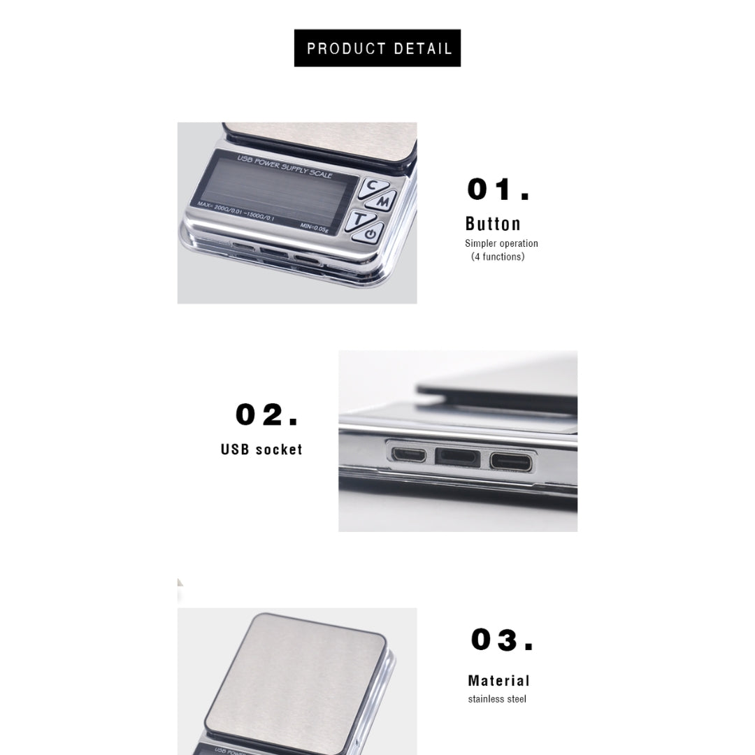 Balanza Digital de Bolsillo para Joyería 200g Constant 14192-668C Báscula. Pesa.