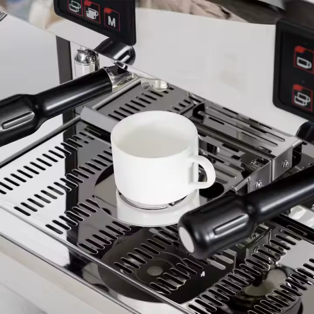 Máquina de Café Espresso Industrial Semi Automático Doble 9L 220V/60Hz 560*570*545mm FKT-9.2H Cafetera industrial. Expresso