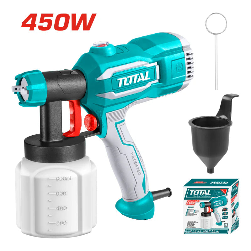 Pistola Spray Para Pintar. Capacidad De Envase 800 Ml. Voltaje: 110-120 V ~ 50 / 60Hz. Total UTT3506 TOTAL