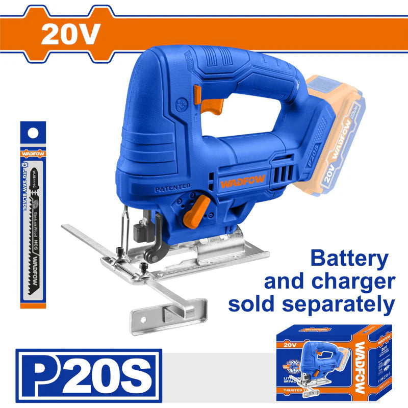 Sierra Caladora Inalámbrica 20V. Incluye Cuchilla. No Incluye Batería Ni Cargador. Wadfow WLS1565