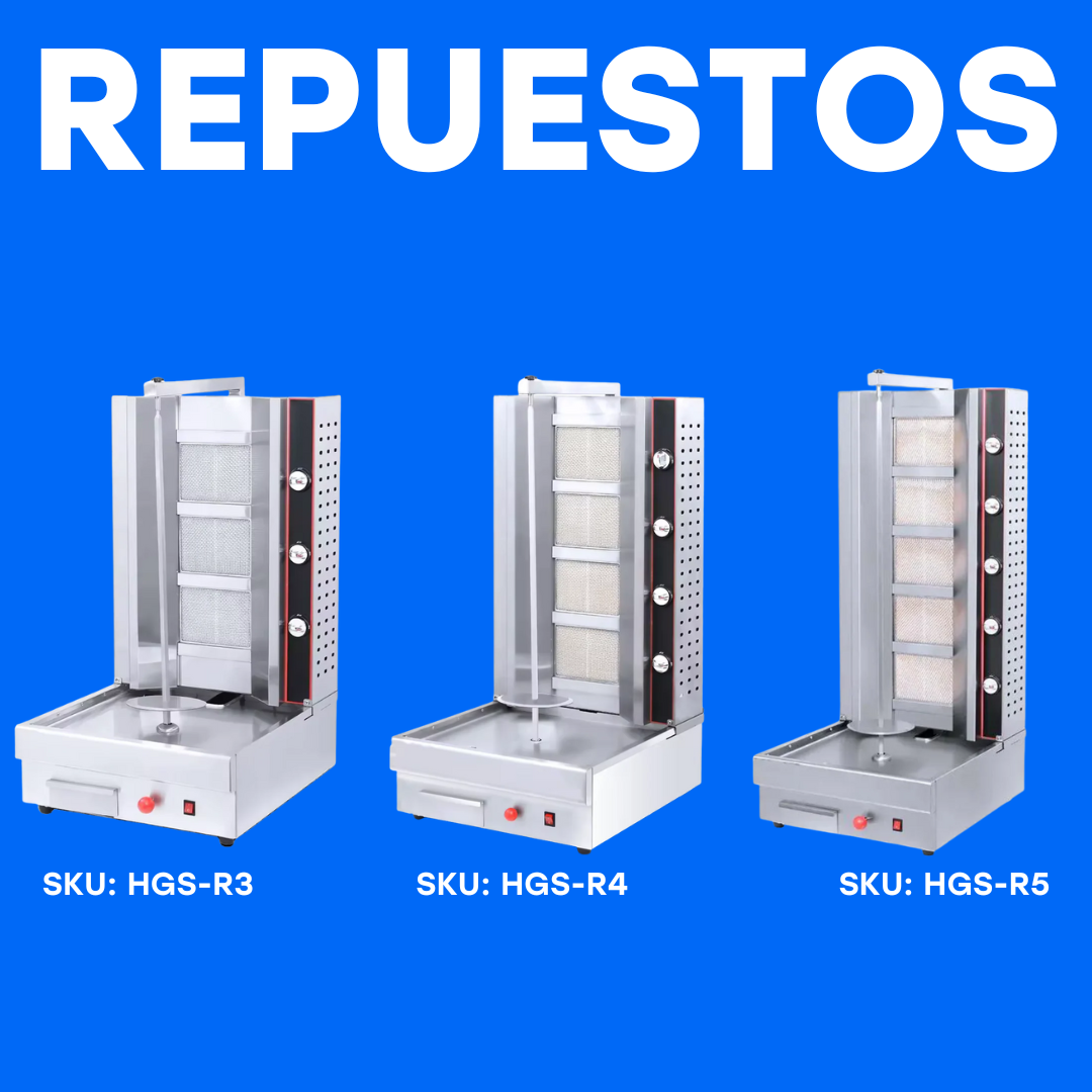 Repuesto para Equipo de Shawarma a Gas HGS-R3 / HGS-R4 / HGS-R5 Selecto