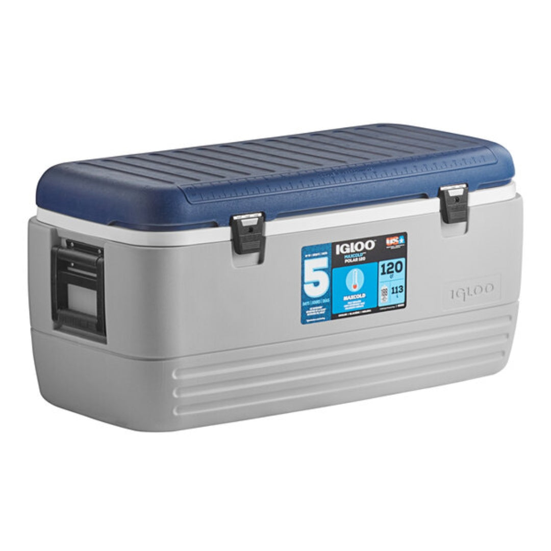 Hielera Igloo MaxCold 120QT 113 Litros Gris/Azul 49007 IGLOO