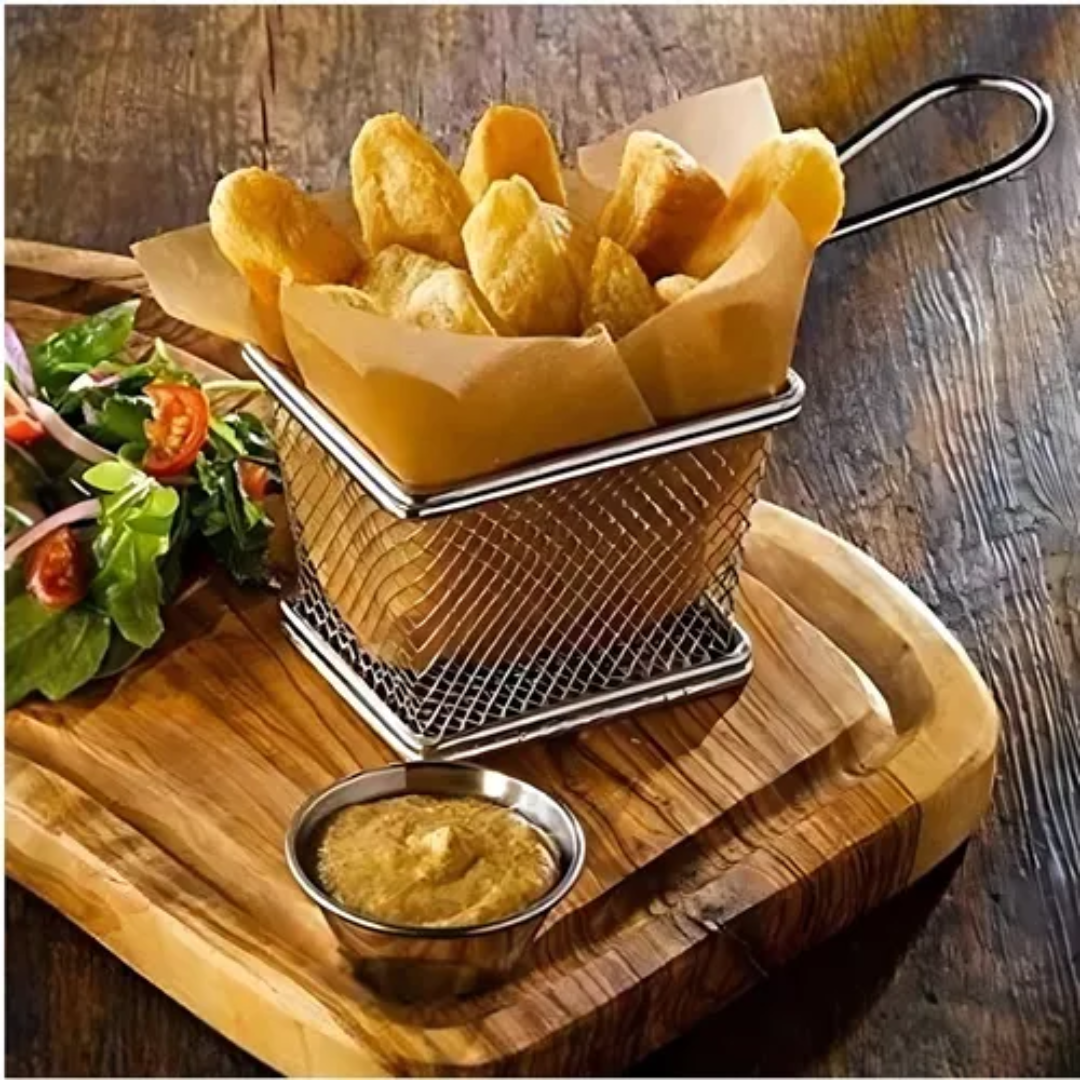 Mini Cesta de Acero Inoxidable 304 para Papas Fritas