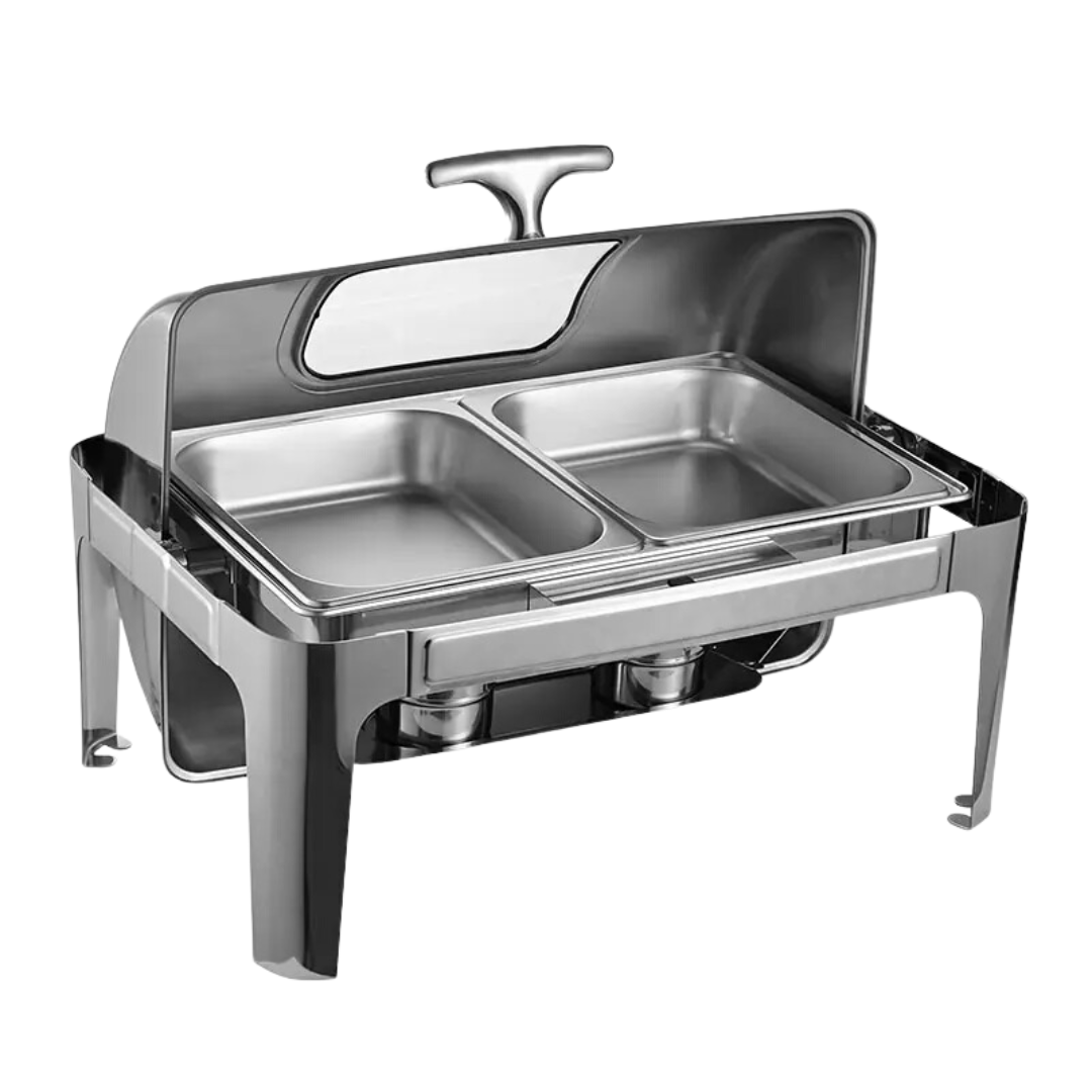 Chafing Dish Hotelero Rectangular de Acero Inoxidable de 9 Litros 432102
