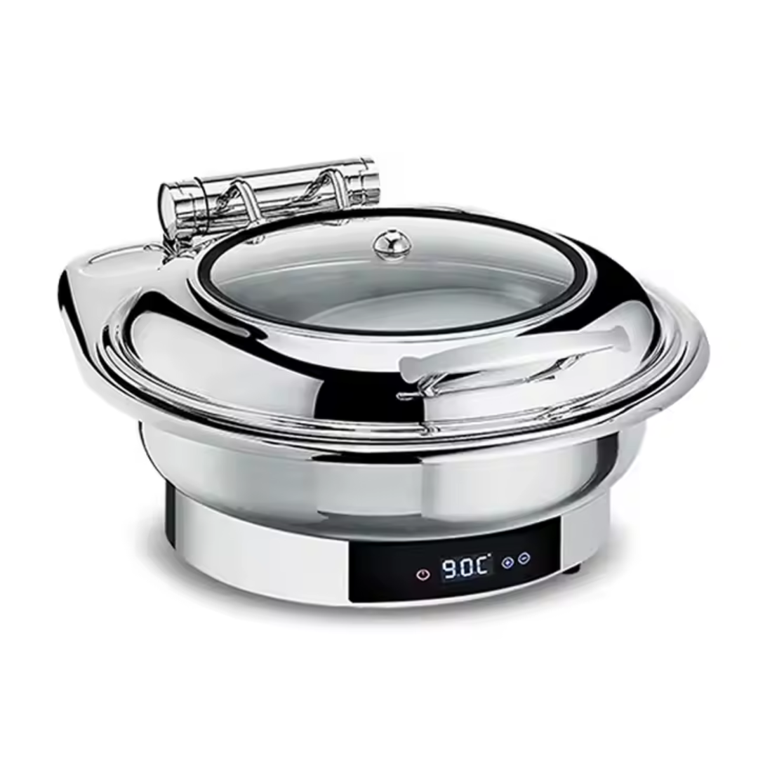 Chafing Dish Redondo Eléctrico en Acero Inoxidable 6 Litros 600W 430605