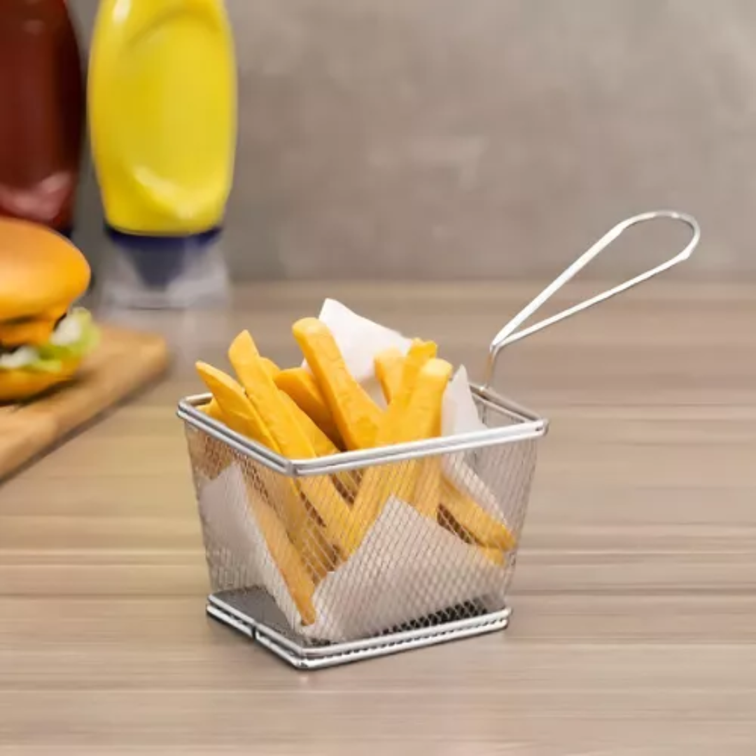 Mini Cesta de Acero Inoxidable 304 para Papas Fritas Selecto