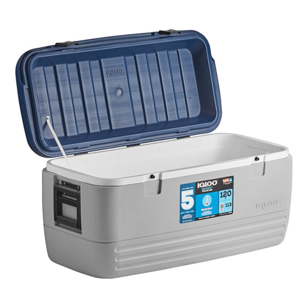 Hielera Igloo MaxCold 120QT 113 Litros Gris/Azul 49007 IGLOO