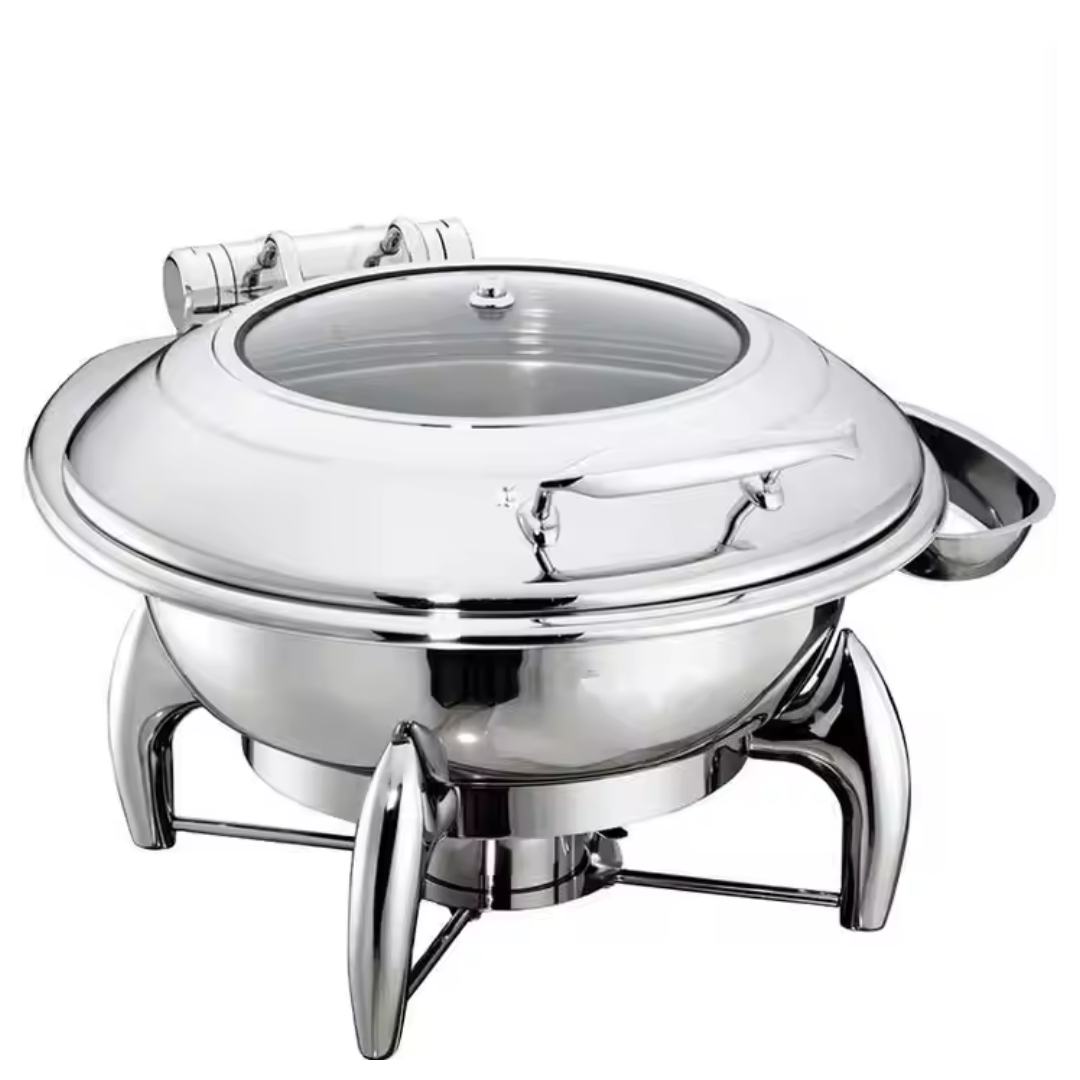 Chafing Dish Hotelero Redondo de Acero Inoxidable 6 Litros 430602 Selecto