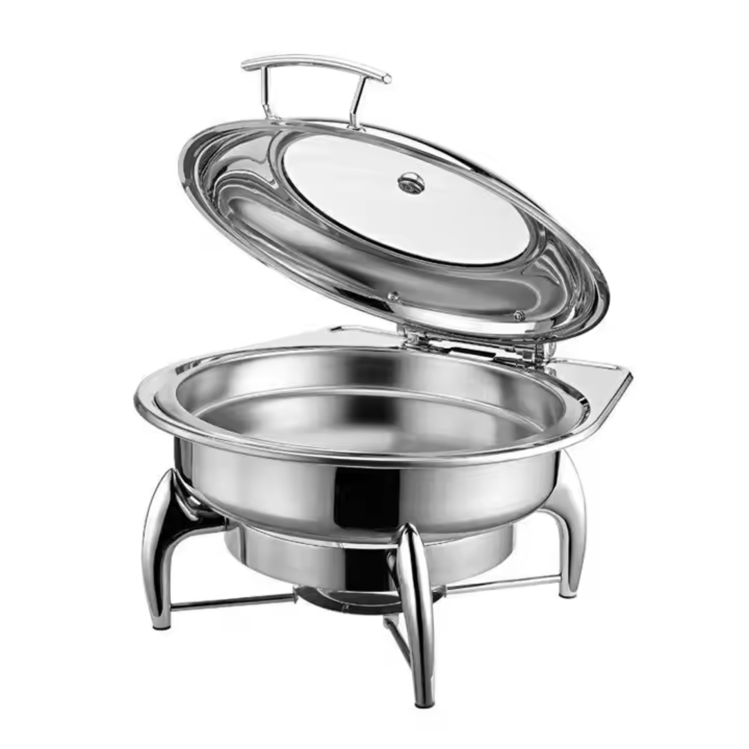 Chafing Dish Hotelero Redondo de Acero Inoxidable 6 Litros 430602 Selecto