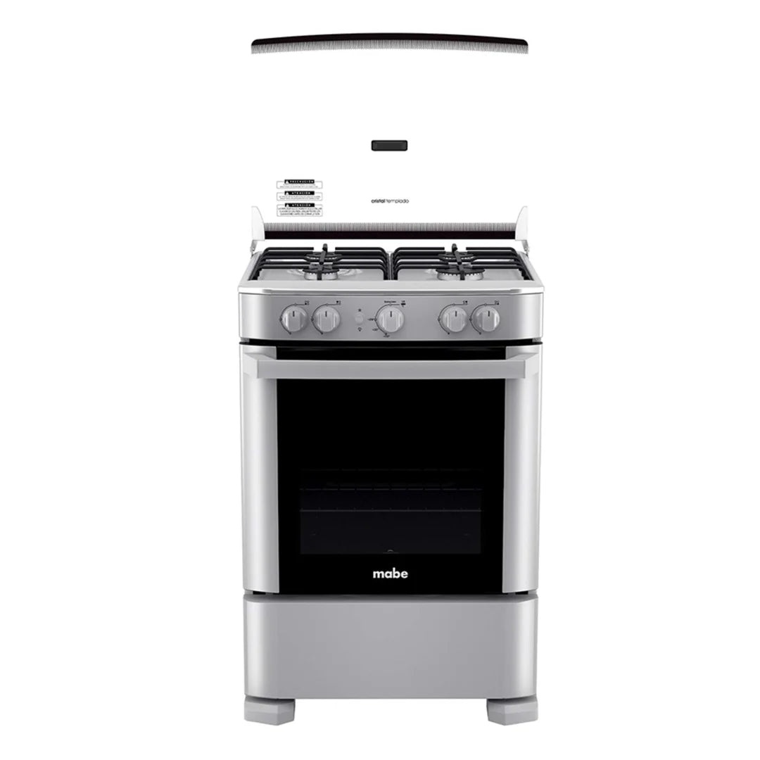 Estufa con Horno 24" 4 Quemadores a Gas Acero Inoxidable Mabe EMA6030SG1