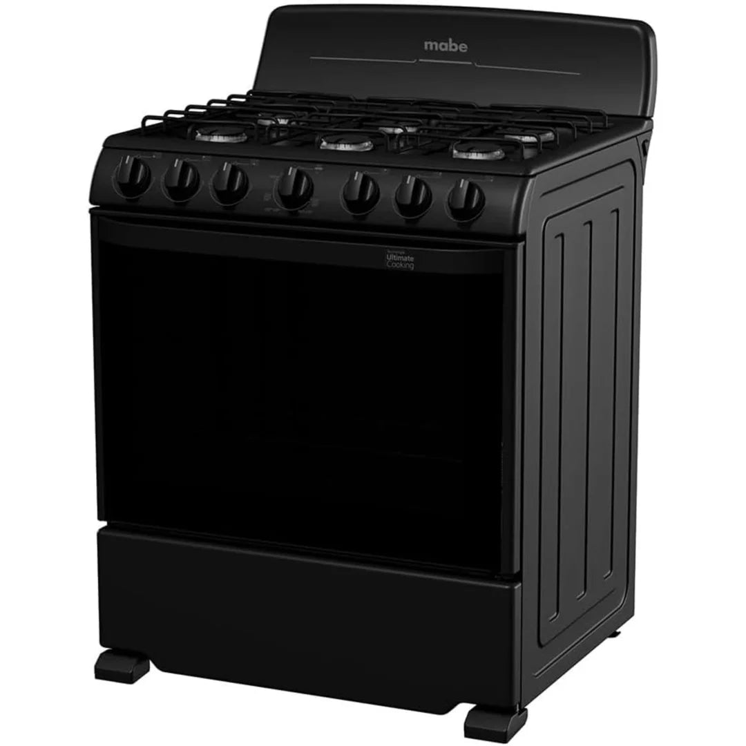 Estufa con Horno 30" 6 Quemadores a Gas Negro Mabe EM7620BAPN2