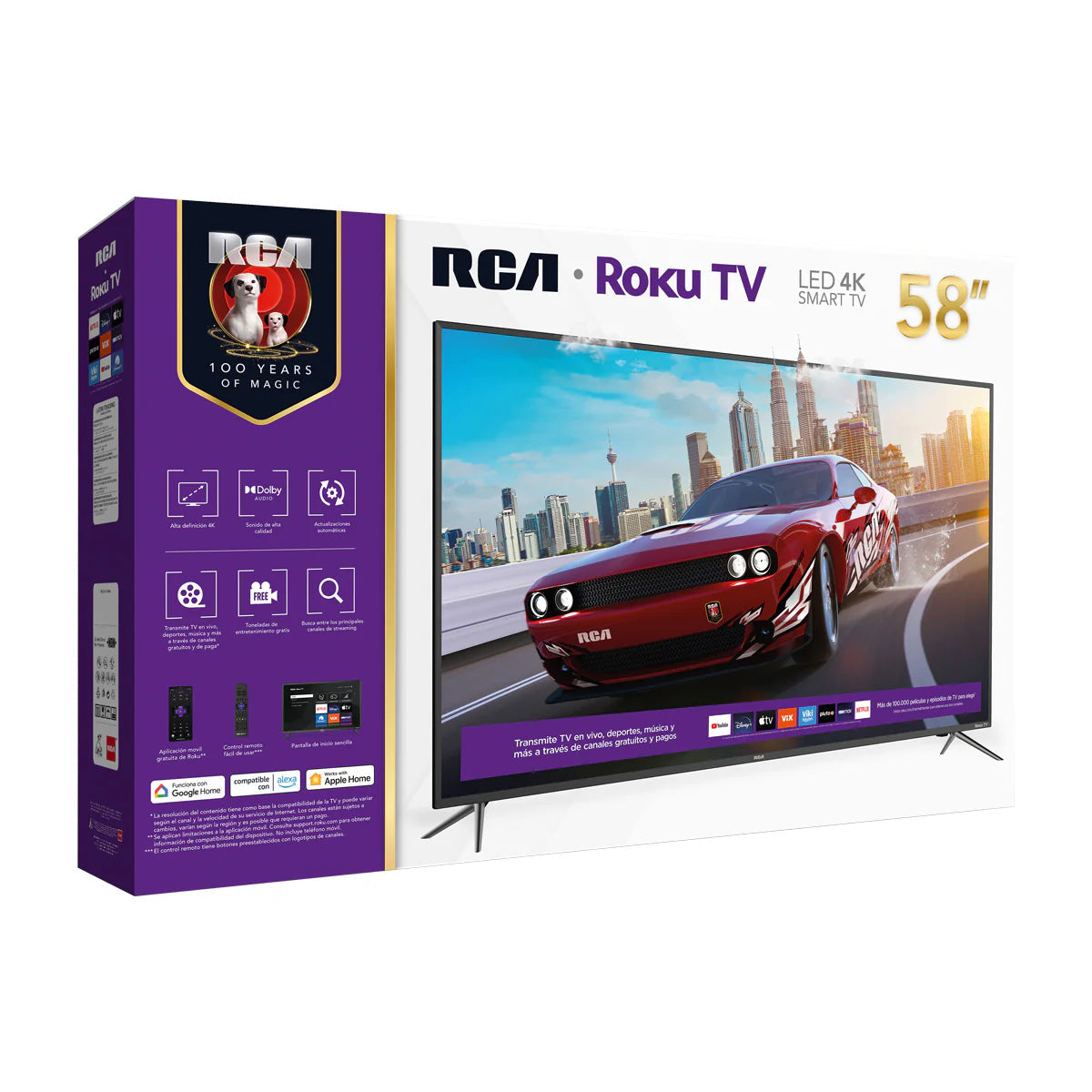 Televisor Smart TV 58" UHD 4K Roku RCA RC58K4RKT2 RCA