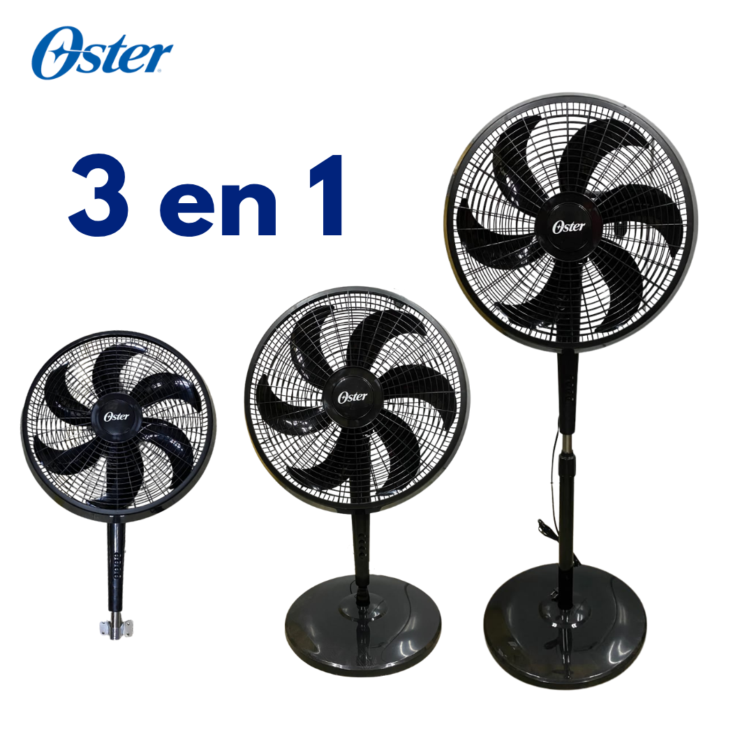 Ventiladora Abanico de Pedstal 3en1 18" 85W Oster VUNI18107SPB
