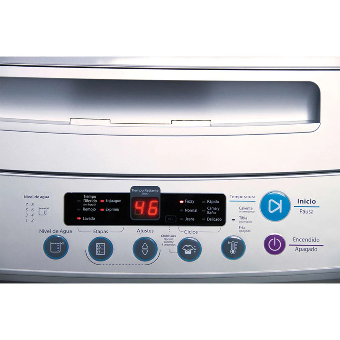 Lavadora Automática Whirlpool WWI12AWHLS de 12 kg Carga Superior Automática con Panel Digital, Ciclo Rápido y Ahorro de Agua