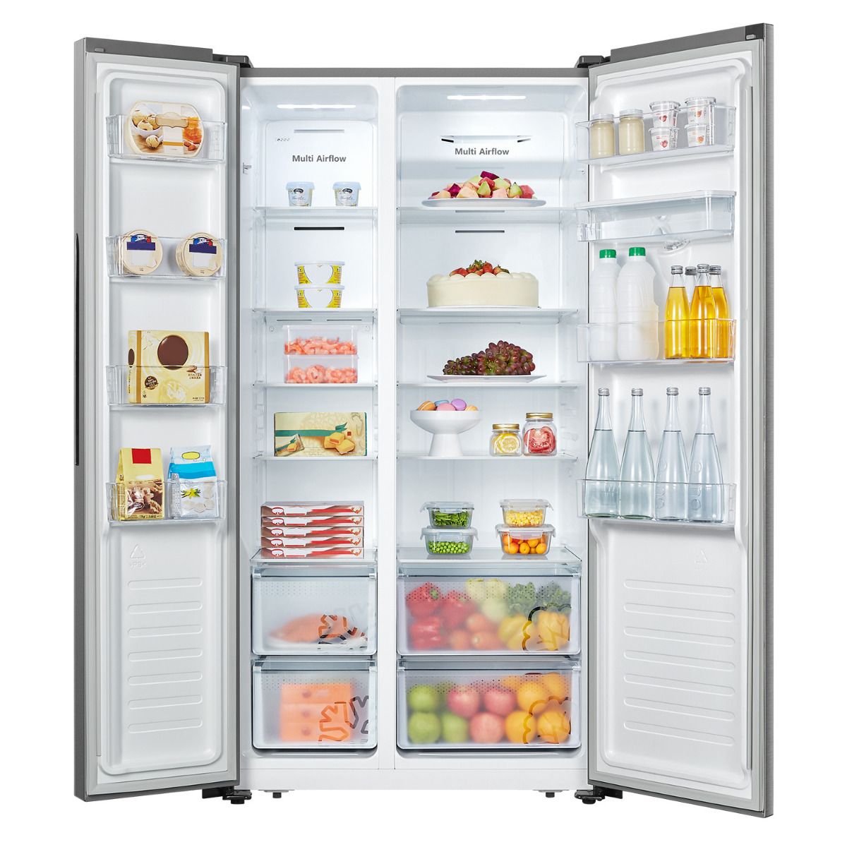 Refrigeradora Hisense Side By Side 18P3 | Dispensador de Agua | Multi Air Flow | No Frost | Inverter | RS19N6ASI HISENSE