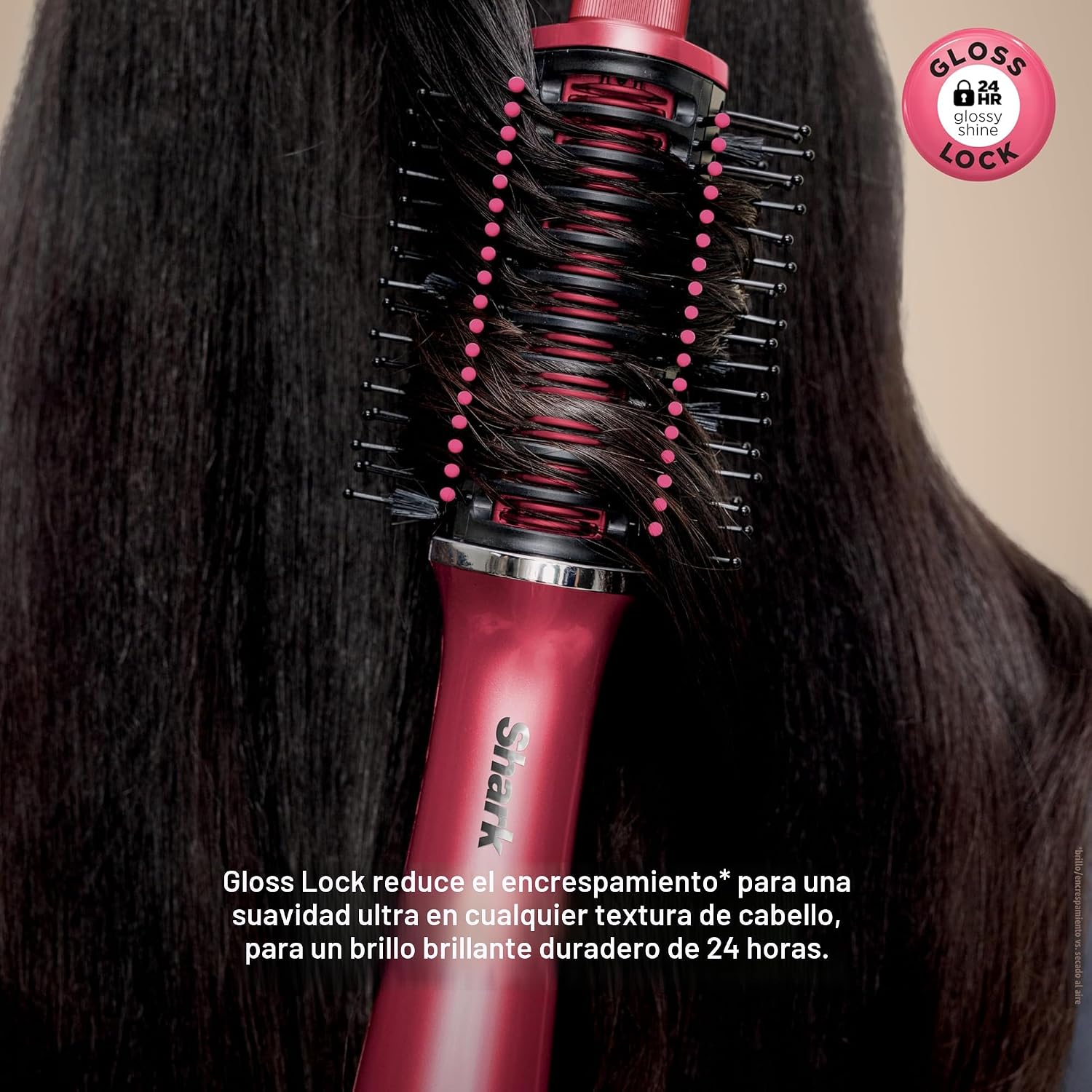 (LLEGANDO 1 DE SEPT) Cepillo Secador y Estilizador Shark Glossi HT302BP 2 en 1 – 1300W, 120V, Color Raspberry