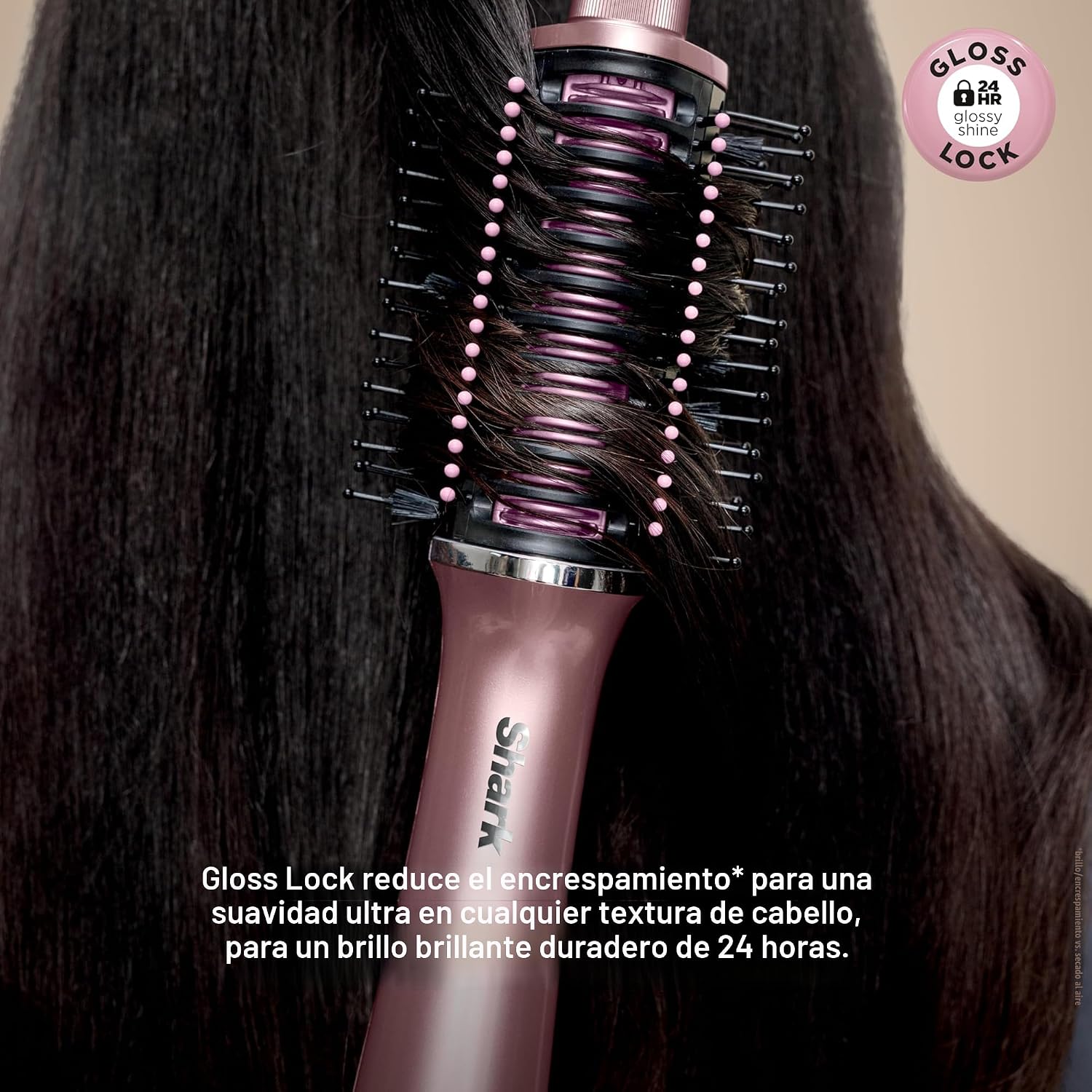 (LLEGANDO 1 DE SEPT) Cepillo Secador y Estilizador Shark Glossi HT302PK 2 en 1 – 1300W, 120V, Color Lychee