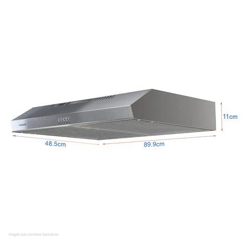 Extractor de Grasa 30"/77cm de Acero Inoxidable con Luces Halógenas Filtro de Carbón Nisato NPE-77XDM