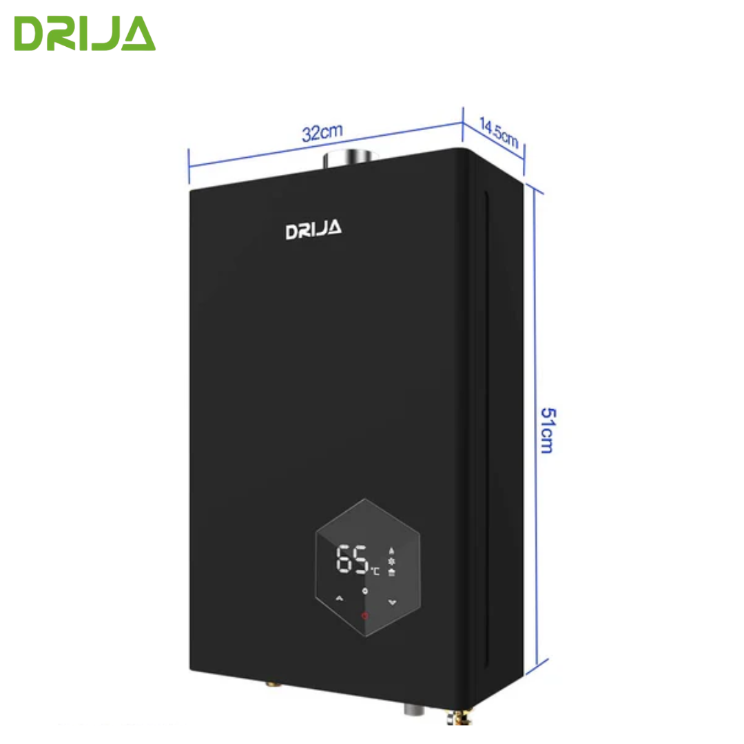 Calentador de Agua a Gas de 10 Litros Drija CLT10L BLACK