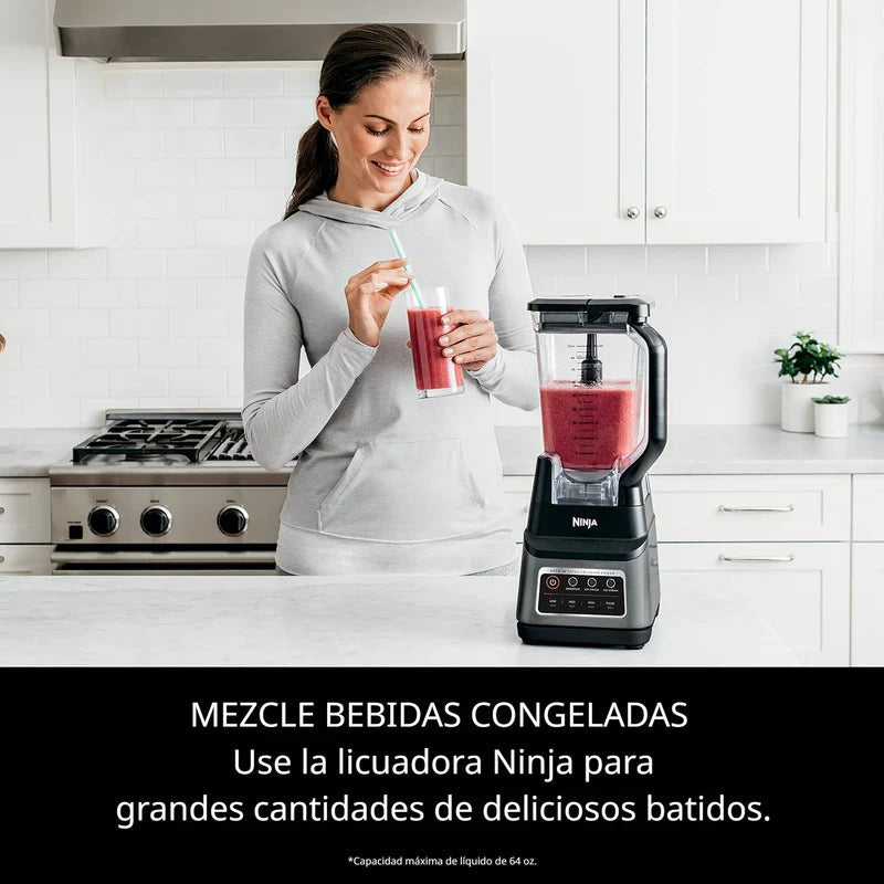 Licuadora Profesional Ninja Plus Auto-Iq. Batidora BN701 De 1400 W. Baja, Media, Alta Velocidad, Jarra XL, Cuchillas De Trituración Total. BN701 NINJA
