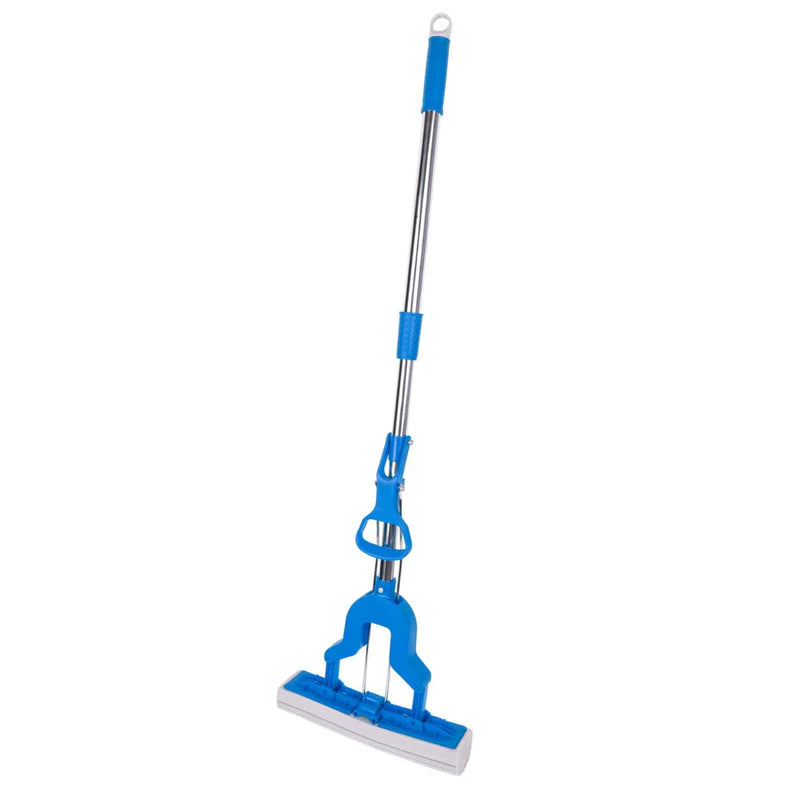 Lampazo Mopa De Esponja PVA Con Escurridor (27Cm). Trapeador Con Mango Telescópico 76–107Cm. Cabezal Reemplazable. GSA004 Kleaner