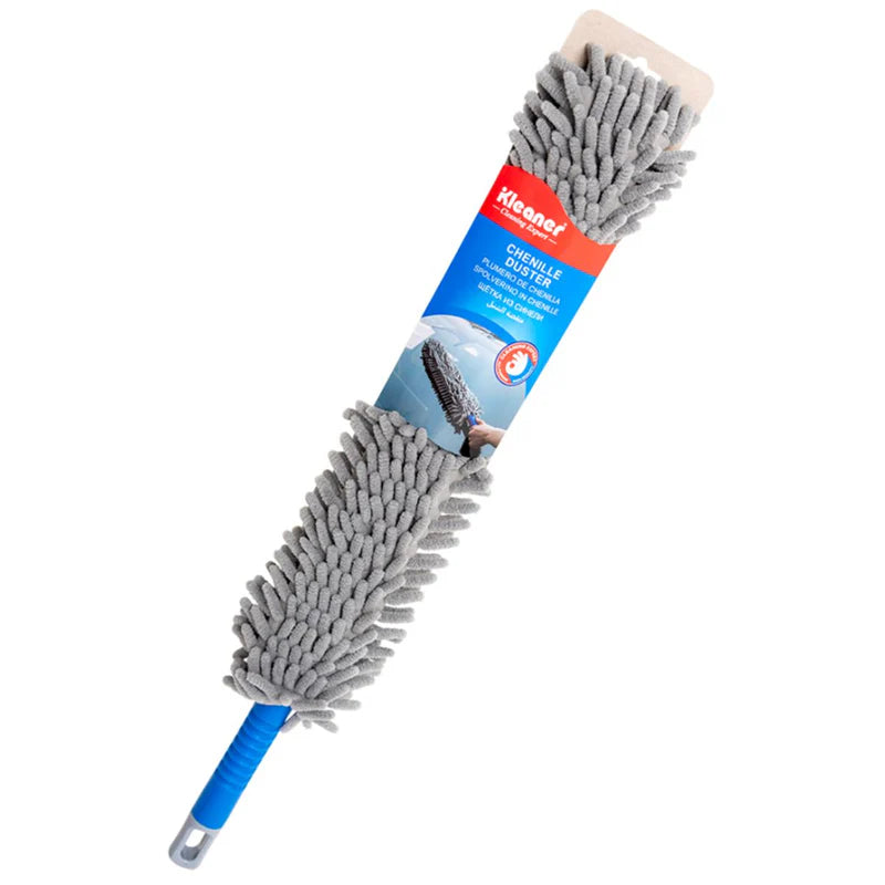 Plumero De Microfibra Tipo Mop Atrapa Polvo (56×6Cm). Mango Ergonómico. GSW010 Kleaner