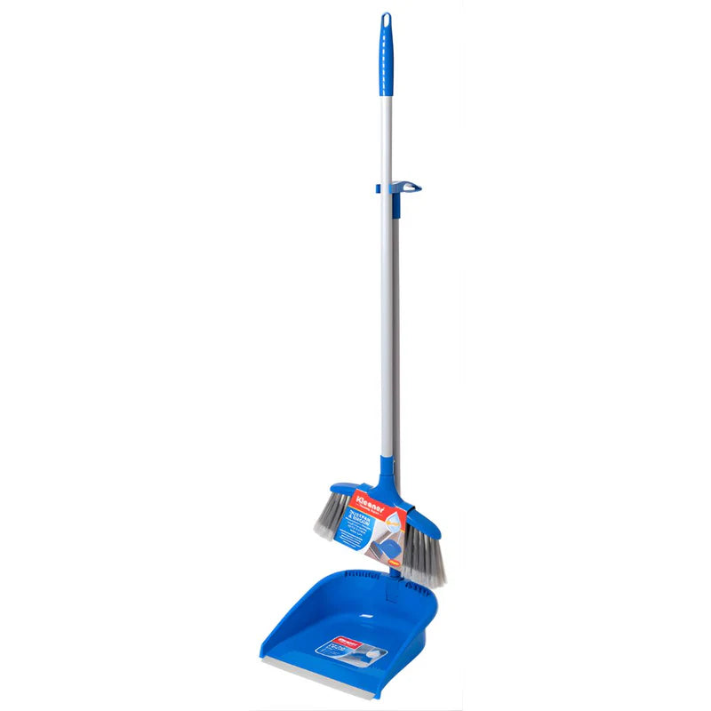 Recogedor Con Escoba Plegable De Mango Largo (72Cm). Set De 2 Piezas. K20004 Kleaner
