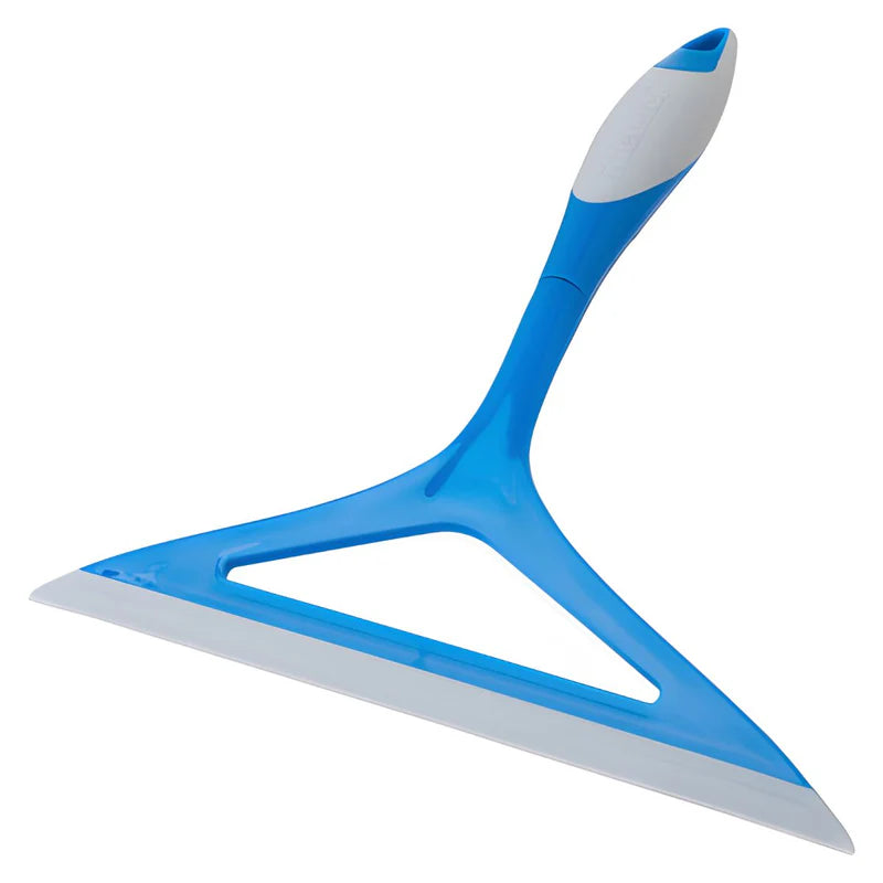 Limpia Vidrios Con Mango Antideslizante Y Hoja De TPR De 24Cm. Espátula Para Ventanas, Baños Y Superficies Lisos. Escurridor. KB2413