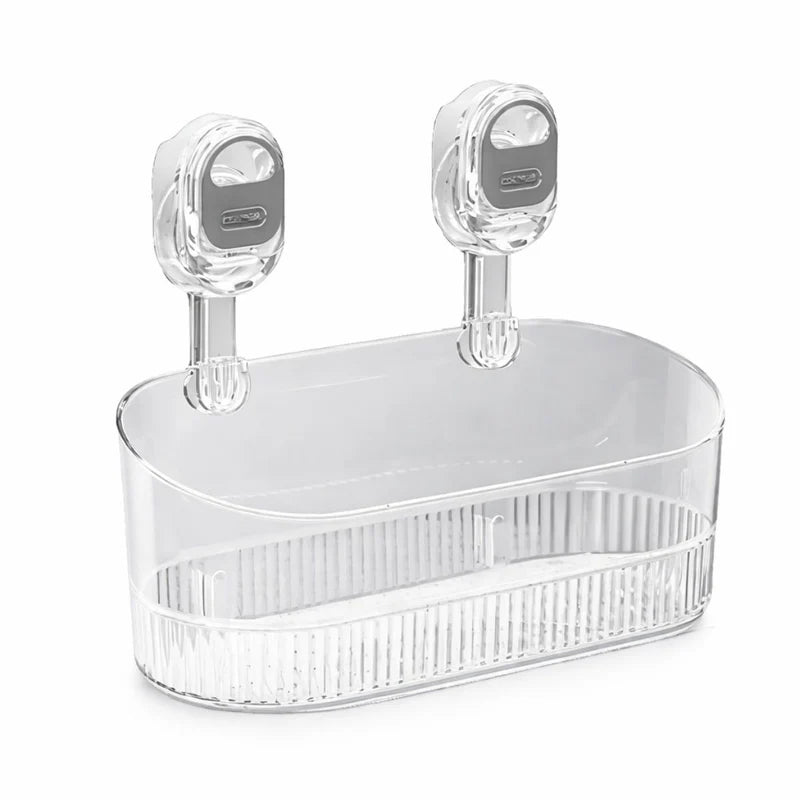 Repisa Transparente Organizador De Ducha Con Ventosas De Succión Fuertes Sin Taladro. Estante De Baño Con Drenaje Y Sistema De Bloqueo LT284
