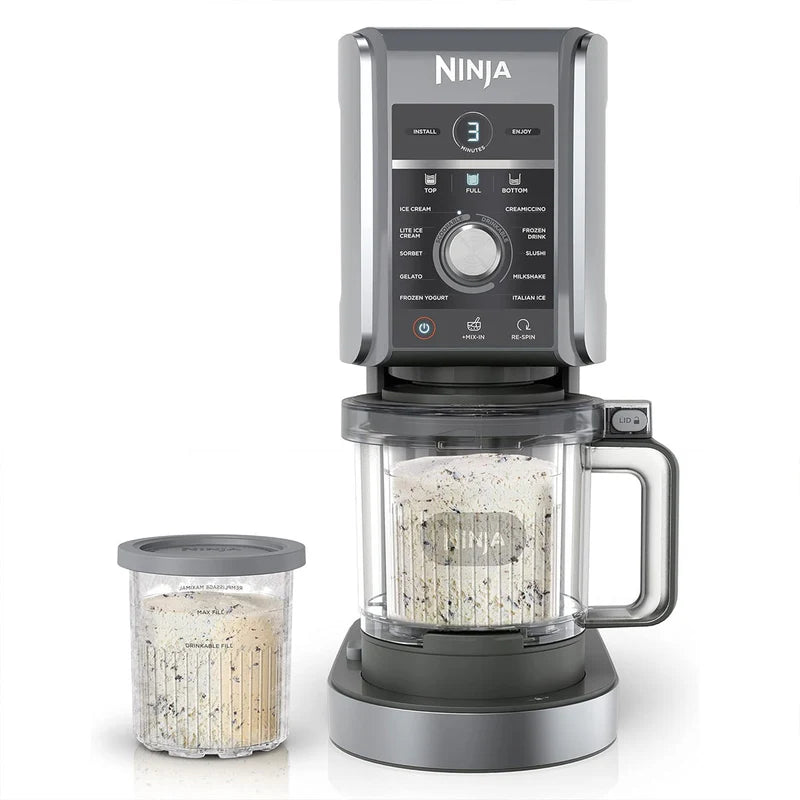 Máquina De Helados Ninja Creami Deluxe. Maquina NC501 Con 11 Programas Y 2 Recipientes XL. Ninja NJS-08-NC501 NINJA