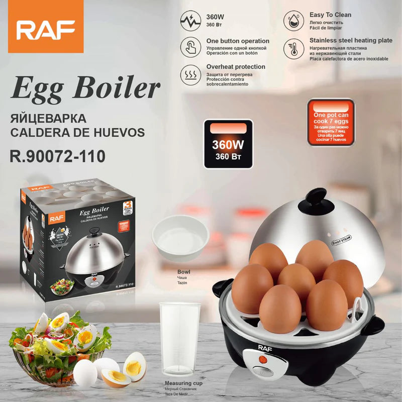 Hervidora De Huevos Con Capacidad Para 7 Unidades. Máquina Para Cocer Huevos Eléctrica 360W. Cocinador De Huevos 110V. R.90072-110 RAF