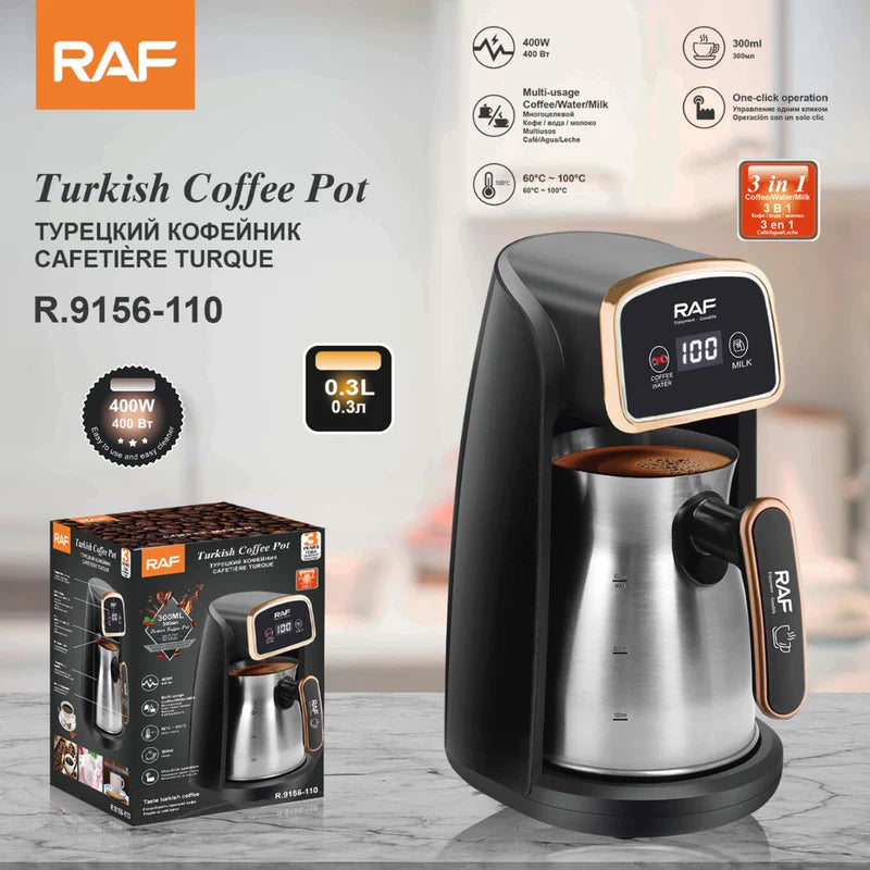 Máquina De Café Turco. Cafetera Turca Eléctrica 400W 110V. Prepara Café, Agua O Leche Con Control De Temperatura. R.9156-110 RAF