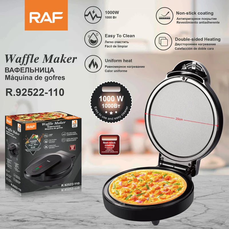 Sandwichera Eléctrica 1000W 110V. Plancha Eléctrica Multifuncional Antiadherente Con Calor Doble Y Superficie De 20 Cm. R.92522-110