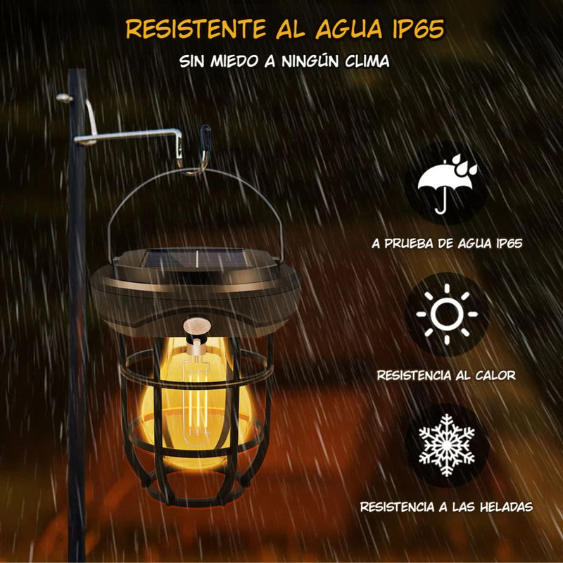 Lámpara Solar LED Portátil Con Sensor De Movimiento. Foco Luz Para Exterior Con Asa De Colgar Y Panel Solar. TU253 Selecto